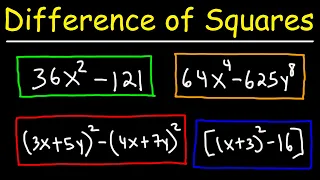 How To Factor Difference of Squares - Algebra