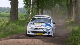ELE Rally 2022 Arjan Webbink en Roderick Bouwer Peugeot 206 Rally Cup. Overall impressie.