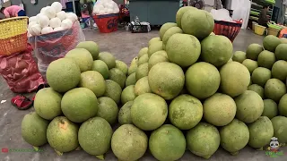 Pomelo Grapefruit Cutting Skills - Thai Street Food