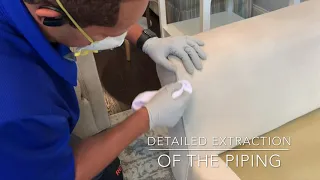 How we removed blue jean transfer off of a fabric sofa.