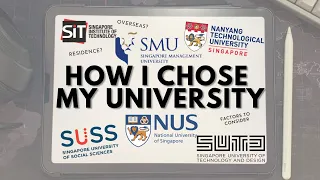 Which University is right for you? NUS, NTU, SMU, SUTD or?