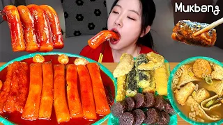 Korean tteokbokki mukbang!! fried food, sundae, spicy fish cake soup eating show ㅣReal ASMR Mukbang