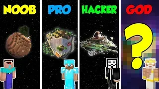 Minecraft NOOB vs PRO vs HACKER vs GOD: SECRET PLANET BASE in Minecraft / Animation