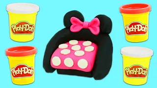 How to Make Cute Play Doh Disney Minnie Mouse & Mickey Mouse Chairs | Fun & Easy DIY Play Dough Art!