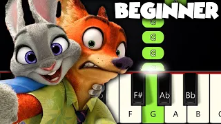 Try Everything - Zootopia (Shakira) | BEGINNER PIANO TUTORIAL + SHEET MUSIC by Betacustic