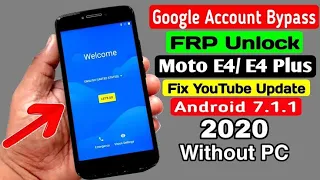 All Moto Frp Bypass Android 7 without PC | Moto E4 Frp bypass without PC