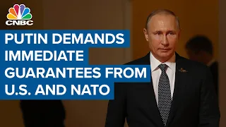 Vladimir Putin demands immediate guarantees from U.S. and NATO