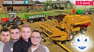 BIZON Z056 W AKCJI😍 "SĄSIEDZI" #6 [S1] 😍Żniwa & Prasowanie Jęczmienia 🌾FS22 MP| MafiaSolecTeam🚜