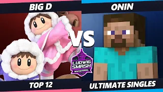 Ludwig Invitational - Big D (Ice Climbers) Vs. Onin (Steve) SSBU Ultimate Tournament