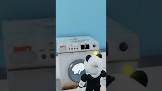 Первая стирка Панды Сим в Роблокс! Laundry Simulator Roblox