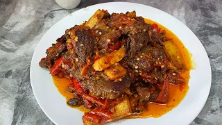 DAGING DENDENG BALADO BASAH  #resepdendengbaladobasah #dendengbalado #dendengbatokok