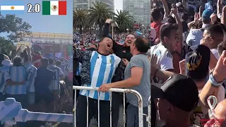 Completely Crazy Argentina Fan Reactions To Messi Goal And Win Against Mexico In The World Cup