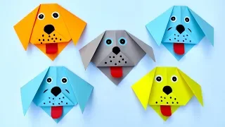 How to make a Paper Dog Tutorial | Paper Puppy Crafts | Easy Origami Dog