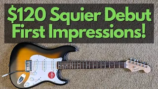 JAW-DROPPING FIRST LOOK! $120 Squier Debut Stratocaster electric guitar