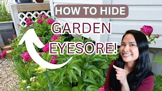 HOW TO HIDE GARDEN EYESORES- NO DIGGING! UNDER PORCH COVER