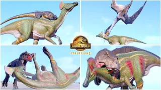 Olorotitan Hunting Animations of All Carnivore Dinosaurs & Species 🦖 Jurassic World Evolution 2