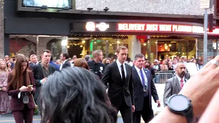 Alexander Skarsgard signing autographs at the premiere of "The Northman".