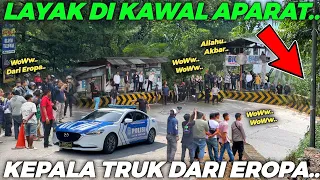 LAYAK DI KAWAL APARAT !!! Kepala Truk Dari EROPA Datang (INDONESIA) Melintas Memberikan Pertolongan