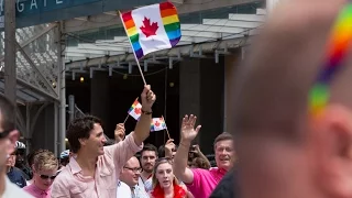 Prime Minister Justin Trudeau attends the Toronto Pride Parade