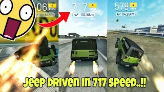 Jeep driven in 717 speed..!!🤯||Funny moments🤣|| Extreme car driving simulator||