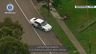 Police Pursuit from Cessnock, AUSTRALIA | Helicopter launched - Carjacking