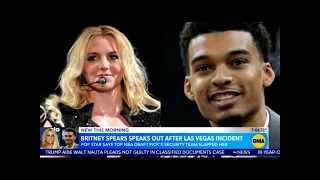 Britney Spears speaks out after Las Vegas incident with Victor Wembanyama (7/7/23)