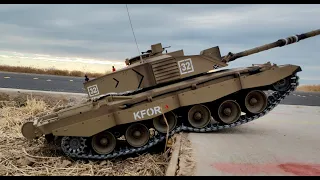 💥RC Tank Challenger 2 makes maneuvers on the exercise, testing power [#02]