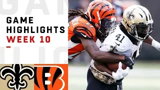 Saints vs. Bengals Week 10 Highlights | NFL 2018