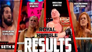 WWE ROYAL RUMBLE 2019 FULL SHOW RESULTS (WWE ROYAL RUMBLE 2019 RESULTS)
