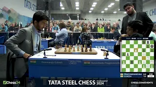 Gukesh Accidently Repeats 3 Times in WINNING Position against Pragg In Tata Steel 2024