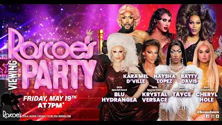Krystal, Tayce, Blu & Cheryl - Roscoe's RuPaul's Drag Race All Stars 8 Viewing Party