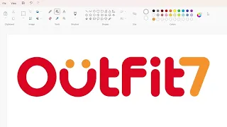 How to draw the Outfit7 logo using MS Paint | How to draw on your computer