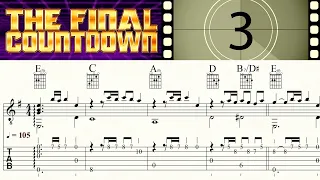 FINAL COUNTDOWN | EUROPE | Intro | Guitar Lesson | Melody & Chords | TAB & Sheet music