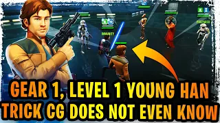 Your Mind Will Not Understand This Gear 1, Level 1 Young Han Solo Grand Arena Trick - Neither Do I