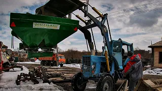 достаём РАЗБРАСЫВАТЕЛЬ УДОБРЕНИЙ | ПОДГОТОВКА РУМа | запуск ОВС-25 | подготовка к посевной 2021