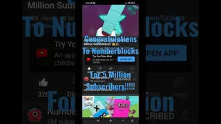Congratulations to Numberblocks for 5 million subscribers!!!!! 🖐️🎤🌟🎸 #shorts #numberblocks