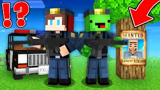 Why JJ and Mikey Became FBI and Wanted SCARY VICTOR in Minecraft Challenge? - Maizen