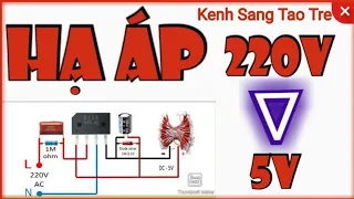 Low voltage circuit from 220V AC to 5V DC