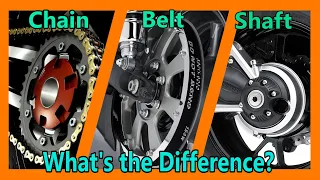 Chain drive VS Belt drive VS Shaft drive in Motorcycle | What's the difference? Which one is Better?