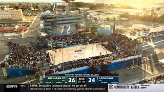 college basketball is played on an aircraft carrier for the first time since 2012