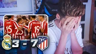 REACCIONES DE UN HINCHA Real Madrid vs Atlético de Madrid 3-7 *VAYA VERGÜENZA*