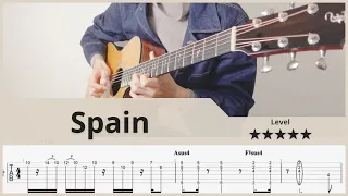 【TAB】Chick Corea - Spain - FingerStyle Jazz Guitar ソロギター【タブ】