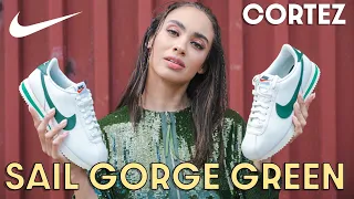 This Nike Cortez is a LOOKER!  Sail Gorge Green On Foot Review and How to Style (Outfits, Sizing)