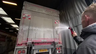 THIS is How you WASH a TRUCK! Must See! Contactless cleaning Dirty DAF Truck and Trailer (+ inside)