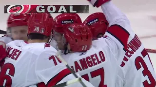 Andrei Svechnikov assists on Guentzel's goal vs Rangers in game 2 (7 may 2024)