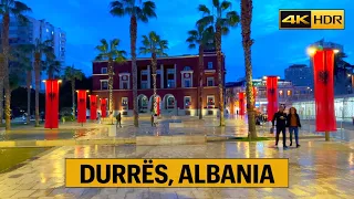 Durres, Albania, Koment Shqip // Virtual Walking Tour Around the City // Durrës Shqipëri 😍 4K-HDR