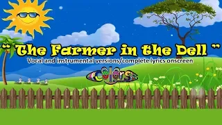 Learning🎼Sing-along🎤FARMER IN THE DELL w/lyrics🎵no copyright vocal & instrumental