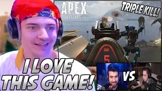 Ninja Plays His FIRST Game Of Apex Legends & LOVES IT! SypherPK & Shroud 1v1!