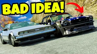 Using The FASTEST WEIRD Cars For Downhill Stunts in BeamNG Drive Mods!