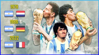 Las TRES FINALES GANADAS de ARGENTINA EN EL MUNDIAL ⚽🏆